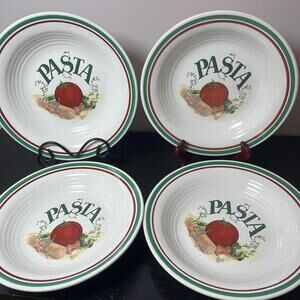 Treasure Craft Pottery “Pasta” Bowls Crafted In The USA 10” Wide Bowls Set Of 4